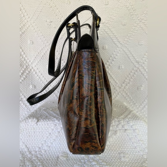 Patricia Nash Abstract Animal * Napoli Satchel & Potenaz Kisslock Clutch* NWT - Picture 6 of 12